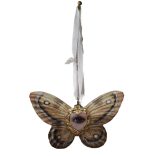 Lepke ak.dísz drapp,tűrkíz,zöld