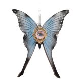 Pillangó ak.dísz kék,rózsaszín 12cm