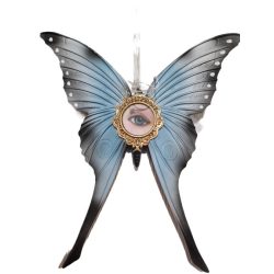 Pillangó ak.dísz kék,rózsaszín 12cm