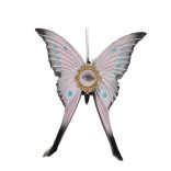 Pillangó ak.dísz kék,rózsaszín 12cm