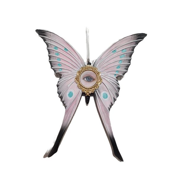 Pillangó ak.dísz kék,rózsaszín 12cm