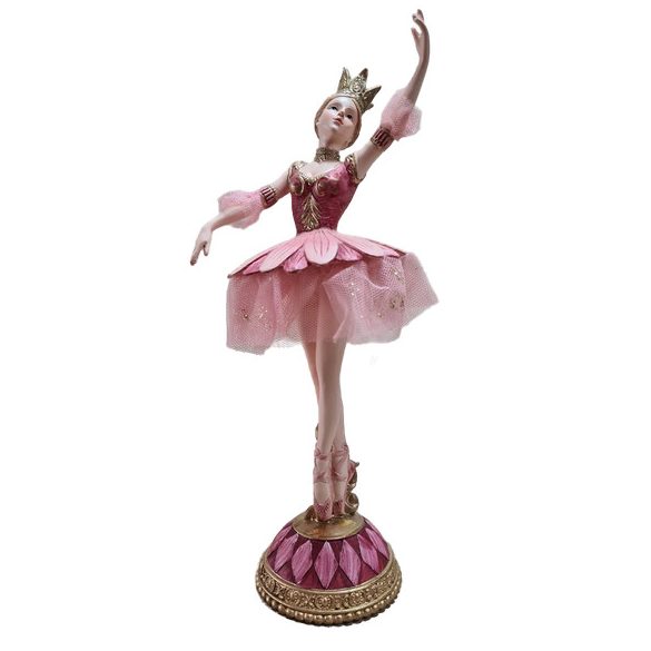Balettos lány arany rózsaszín 30x21cm