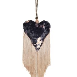 Bársony rojtos szív 18cm