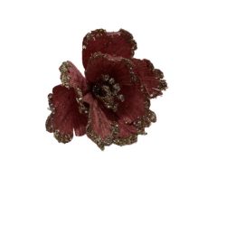 Virág strasszos mályva 12cm