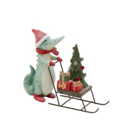 Krokodil szánkóval 20cm