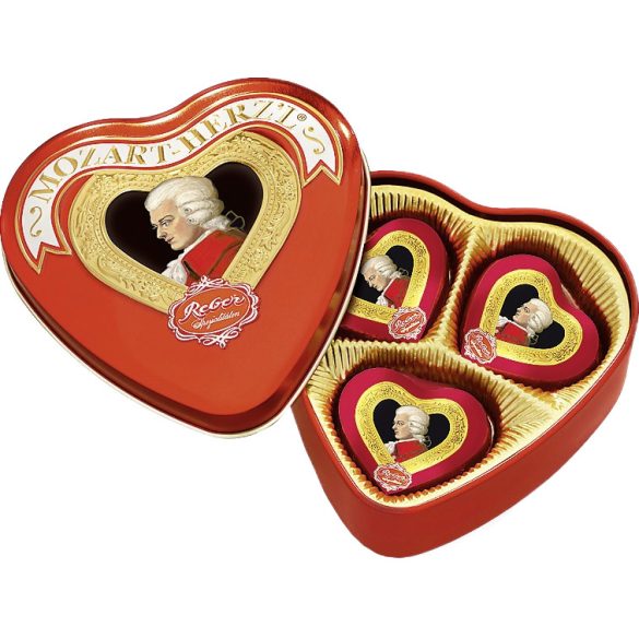 Mozart szív praliné 60g fémdobozos
