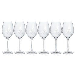 Boros pohár swarovski dísszel 6db 470ml