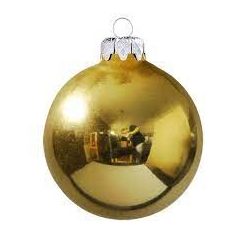 Arany gömb karácsonyfa dísz 10cm/db