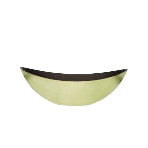 Csónak alakú kaspó zöld 39x12x13cm