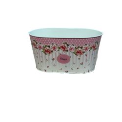 Fém kaspó kocka és ovális kicsi