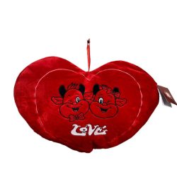 Szívpárna plüss piros 40cm