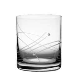 Üveg pohár swarovski dísszel whisky 6db
