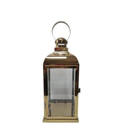 Lámpa arany fém-üveg 33cm