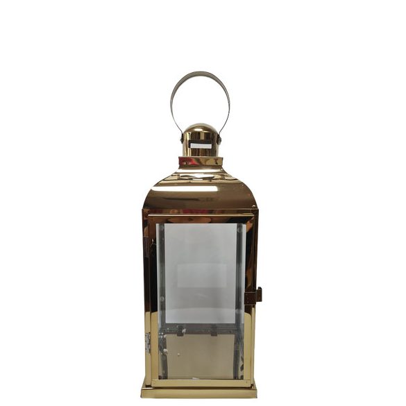 Lámpa arany fém-üveg 33cm