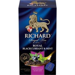 Royal fekete tea 42,5g feketeribizli-menta