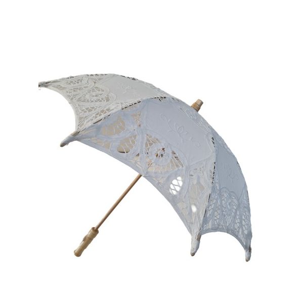 Csipke esernyő krém színű 52 cm átmérő