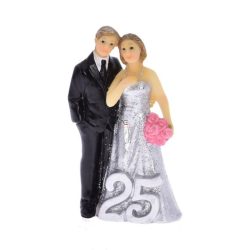 Esküvői figura - ezüstlakodalom 15,5cm