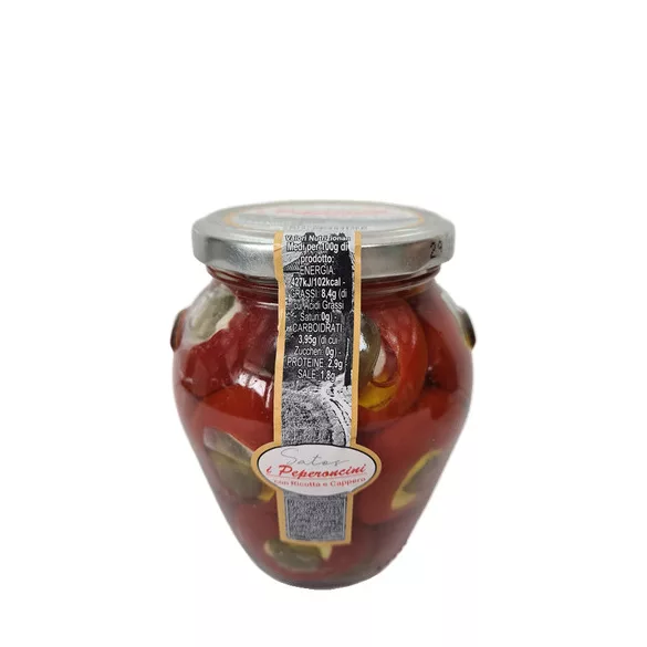 Satos ricottával kapribogyóval töltött pepperoni 280 g