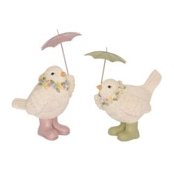 Madár esernyővel 2 féle kerámia 13,5x9x14,5cm/db