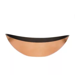 Kaspó csónak alakú 55x14x18cm bronz