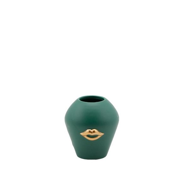 Váza kerámia zöld 11cm