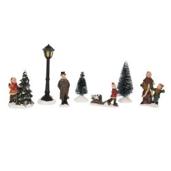 Karácsonyi szett poly színes 10cm