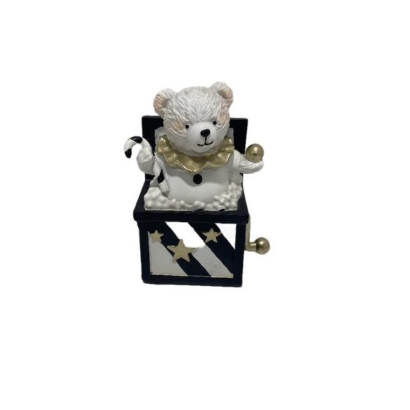 Karácsonyi figura fekete,fehér dobozban