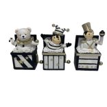 Karácsonyi figura fekete,fehér dobozban