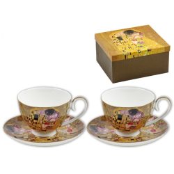   Gustav Klimt teás csésze szett arany színű, díszdobozban