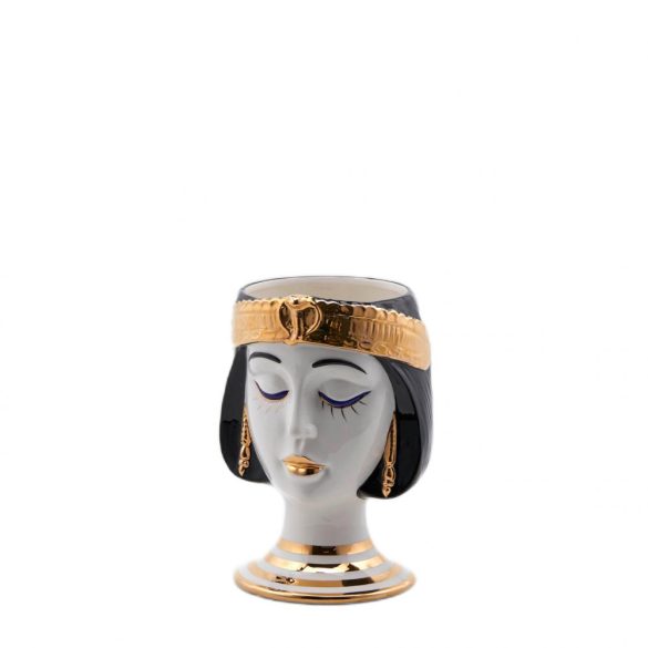 Váza egyiptomi fej porcelán 26x18cm