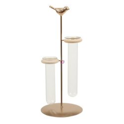 Arany kolibri dekorációs kémcső 26cm