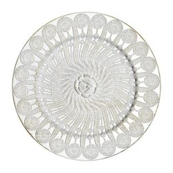 Tál kerek teli mintás műanyag 33x33cm