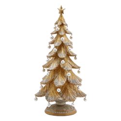 Karácsonyfa gyöngydísszel arany 45cm