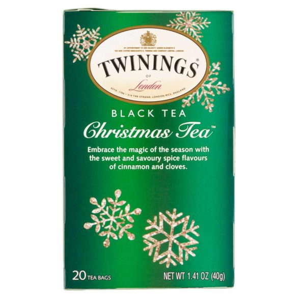 Twinings karácsonyi stílusú, filteres fekete tea 40g