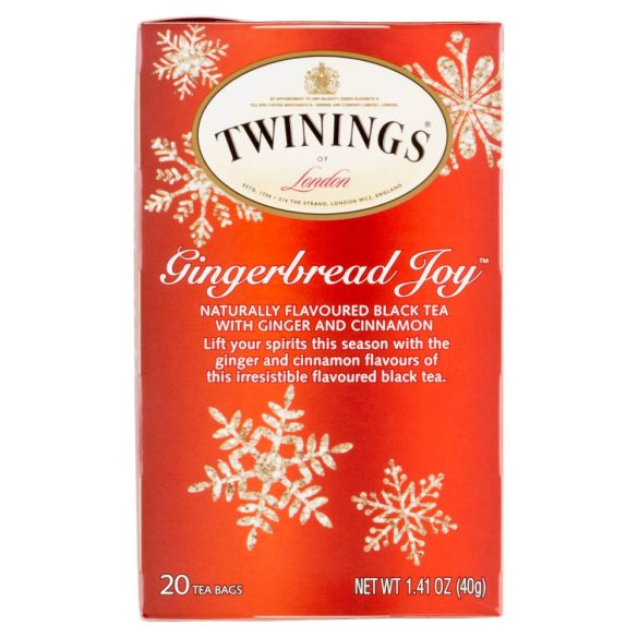 Twinings mézeskalács ízű, filteres fekete tea 40g