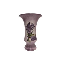 Talpas váza levendulás kerámia 23cm