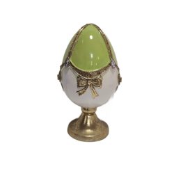 Faberge tojás zöld-arany 20cm
