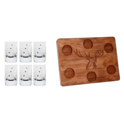   Decorand swarovski röviditalos pohár fa tálcával 30ml S/6