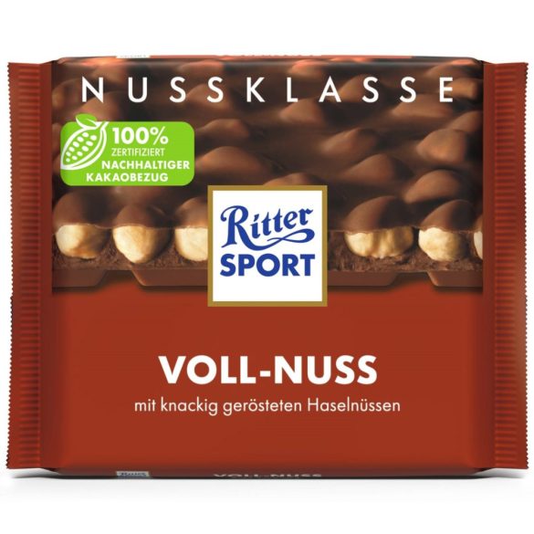 Ritter sport tejcsokoládé egész mogyoróval (25%) 100g