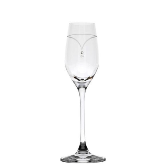 Üveg pohár swarovski dísszel likőr 95 ml 6db
