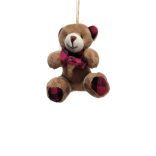 Maci sállal akasztós, textil 11cm