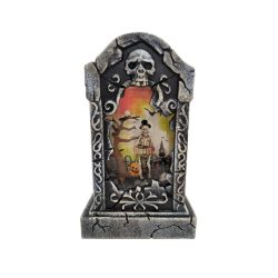 Halloween sírkő Led-es 27x16x8cm