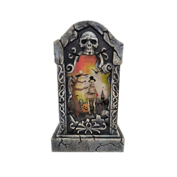 Halloween sírkő Led-es 27x16x8cm