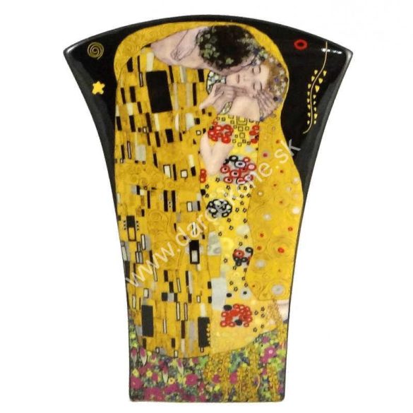 Klimt váza porcelán fekete 20cm