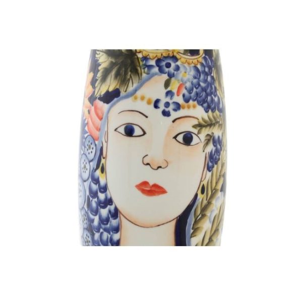 Váza porcelán arc minta 14x39cm