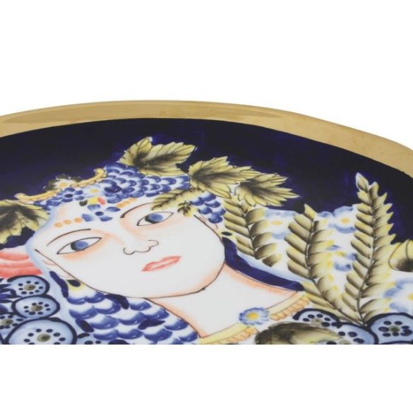 Kínáló tál porcelán arc minta 42cm