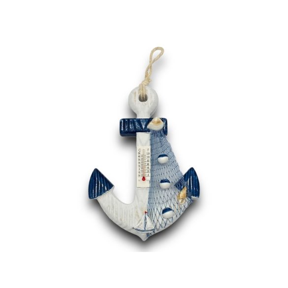 Hőmérő akasztós tengeri dísz 17cm