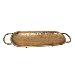 Tálca bádog arany antik 70x22x5,5cm 