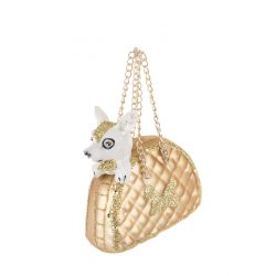 Karácsonyfadísz csivava tákában 9x8cm