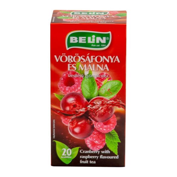 Belin vörösáfonya-málna tea 20x2g